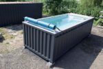 PISCINA CONTENEDOR 20 PIES JET DE NATACIÓN GRIS ANTRACITA - Imagen 3