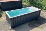 PISCINA CONTENEDOR 20 PIES JET DE NATACIÓN GRIS ANTRACITA - Imagen 2