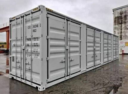 CONTENEDOR MARITIMO DE 40 PIES HC 12M BLANCO CON APERTURA LATÉRAL